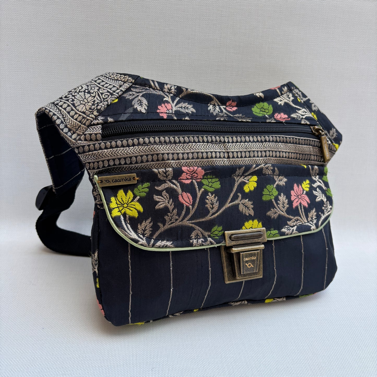 Riñonera "Elegant Luxury India Golden" + Bolsillo trasero · Pieza Única Núm. 19169