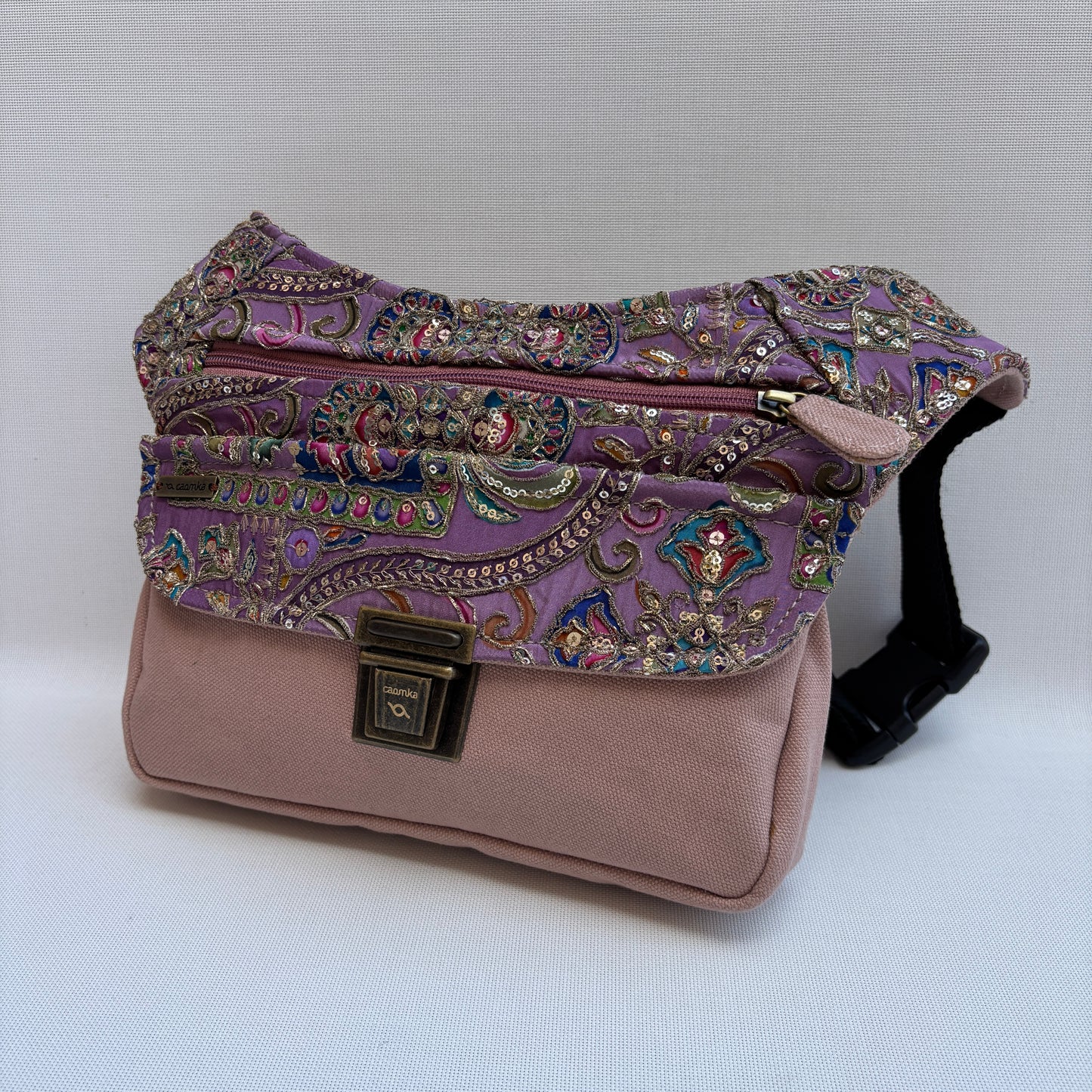 Riñonera "Elegant Indian Pink" + Bolsillo trasero · Pieza Única Núm. 19134