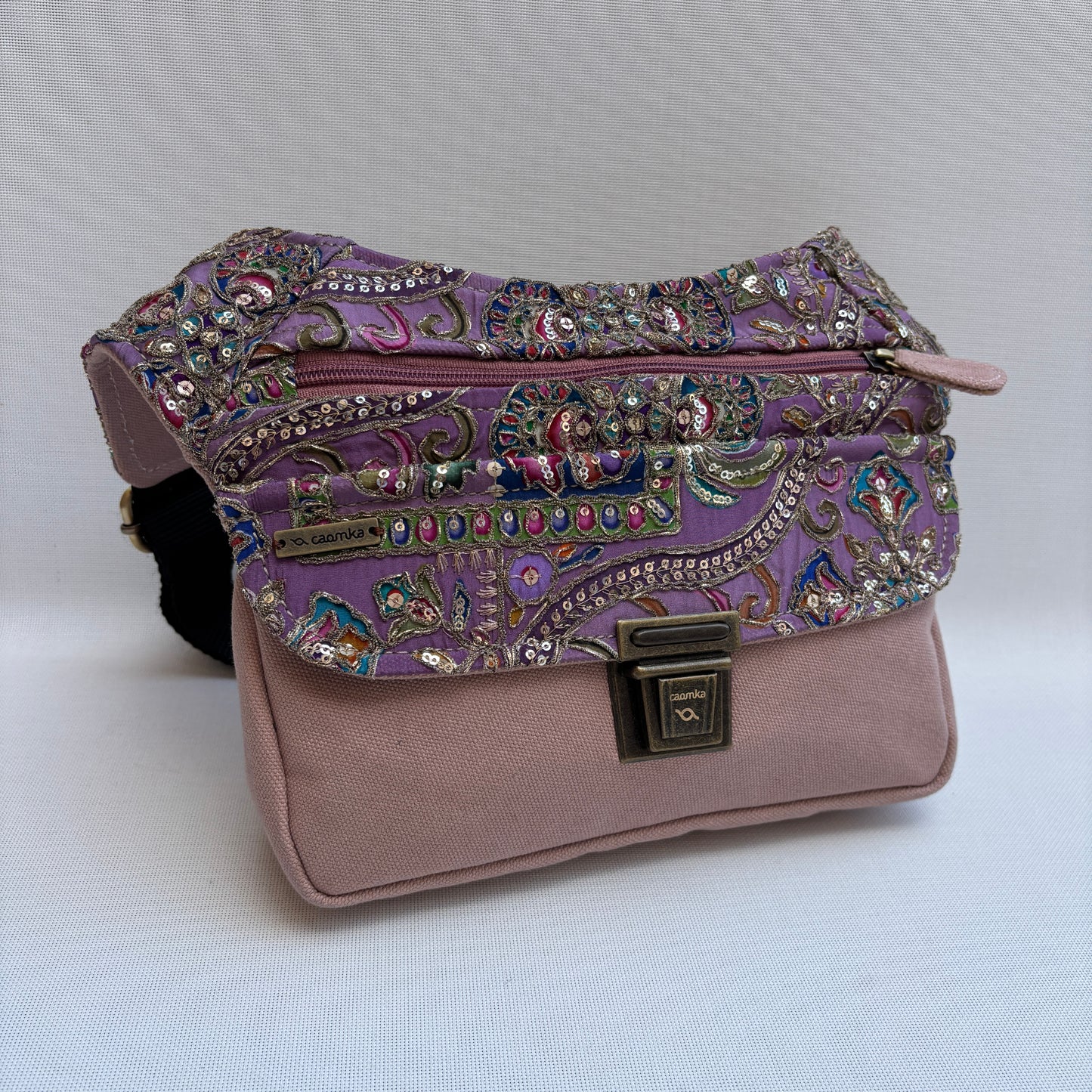 Riñonera "Elegant Indian Pink" + Bolsillo trasero · Pieza Única Núm. 19134