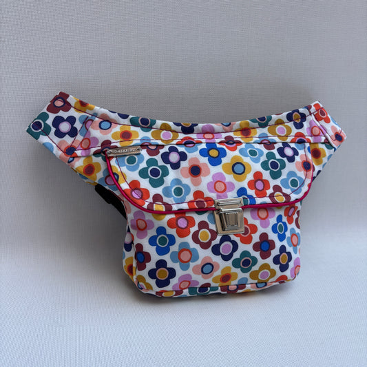 Riñonera Mini "Special Flowers" + Bolsillo trasero extra · Pieza Única Núm. 19166