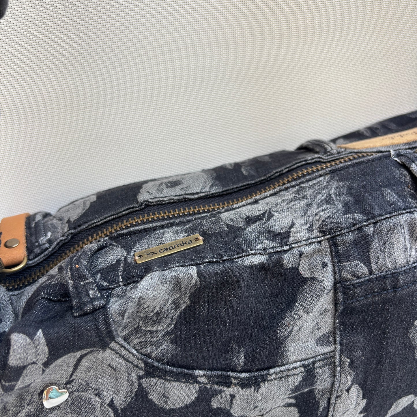 Bolso, bandolera vaquero · Media Luna · ♻️ Jeans Recycled ♻️ · Pieza Única Núm. 17646
