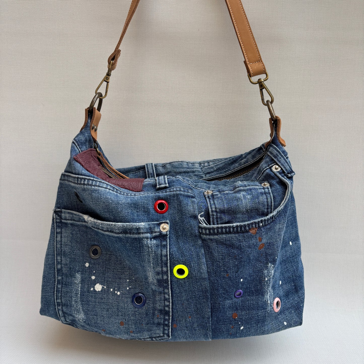Bolso, bandolera vaquero · Multifunción · ♻️ Jeans Recycled ♻️ · Pieza Única Núm. 17650