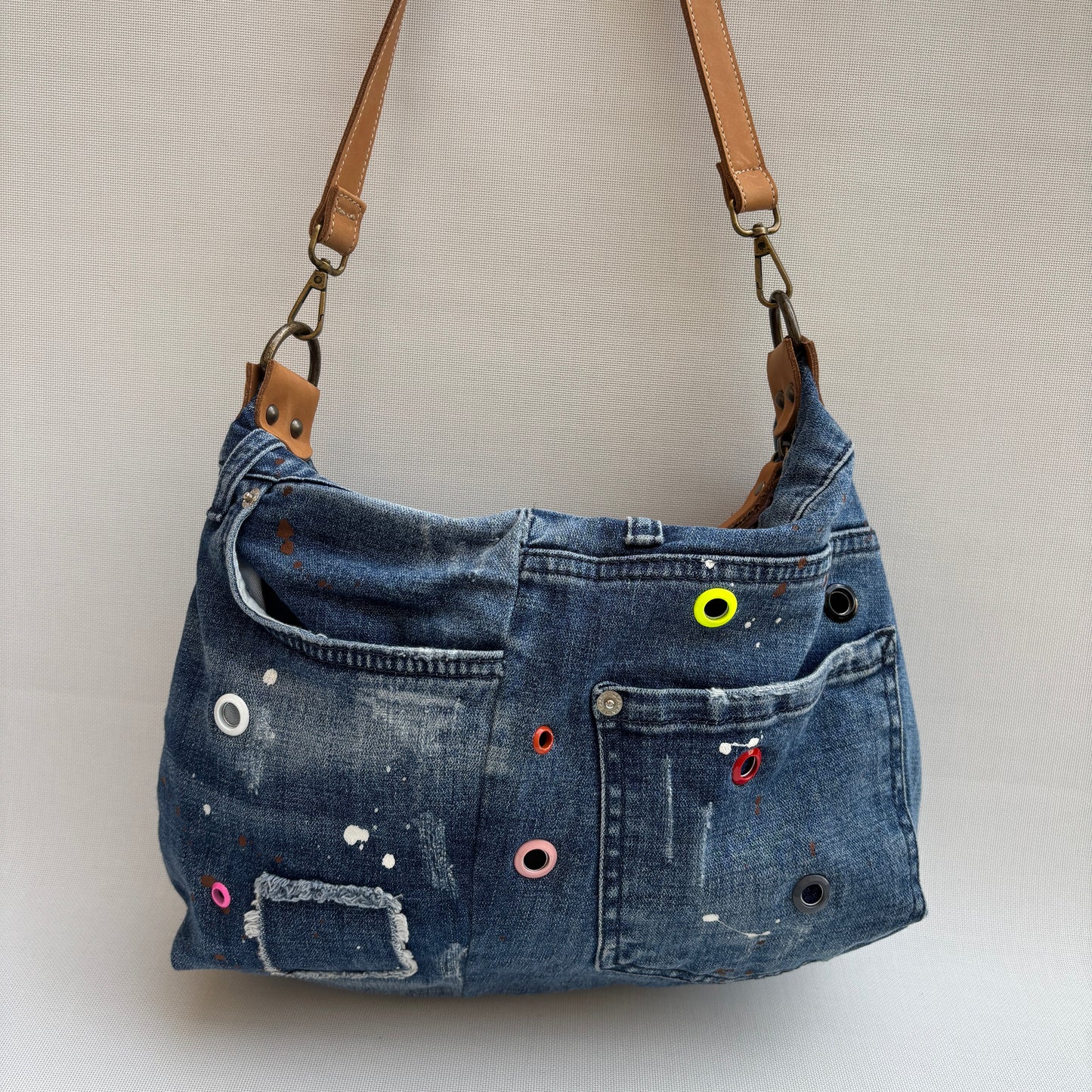 Bolso, bandolera vaquero · Multifunción · ♻️ Jeans Recycled ♻️ · Pieza Única Núm. 17650