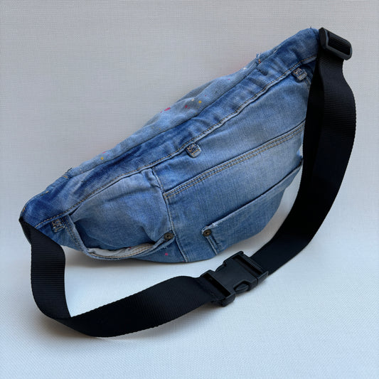 Maxi Retro Chic ♻️ Jeans Recycled ♻️ · Limited Edition · Unique Piece No. 12776