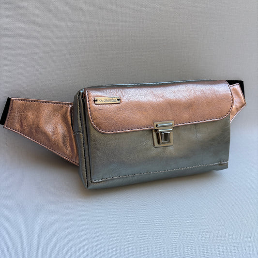 Riñonera Urban "Metal Silver & Rosé" · Piel · Pieza Única Núm. 19142