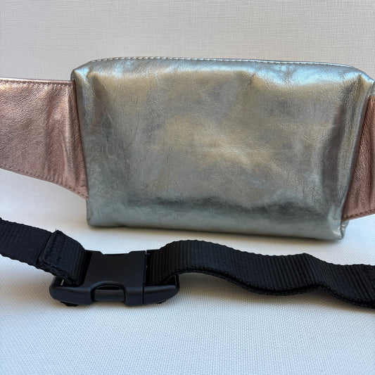Riñonera Urban "Metal Silver & Rosé" · Piel · Pieza Única Núm. 19142