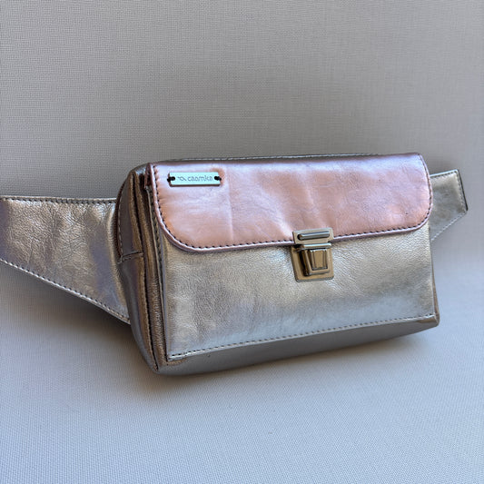 Riñonera Urban "Metal Silver & Pink" · Piel · Pieza Única Núm. 19140