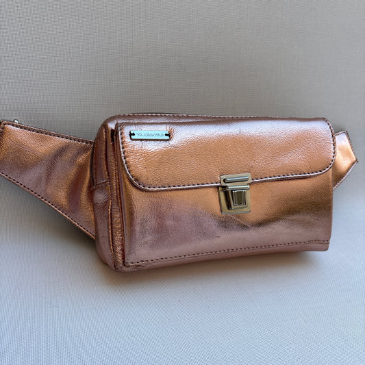 Riñonera Urban "Metal Rosé" · Piel · Pieza Única Núm. 19139