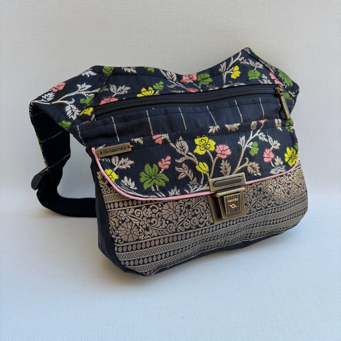 Riñonera "Elegant Luxury India Golden" + Bolsillo trasero · Pieza Única Núm. 19170