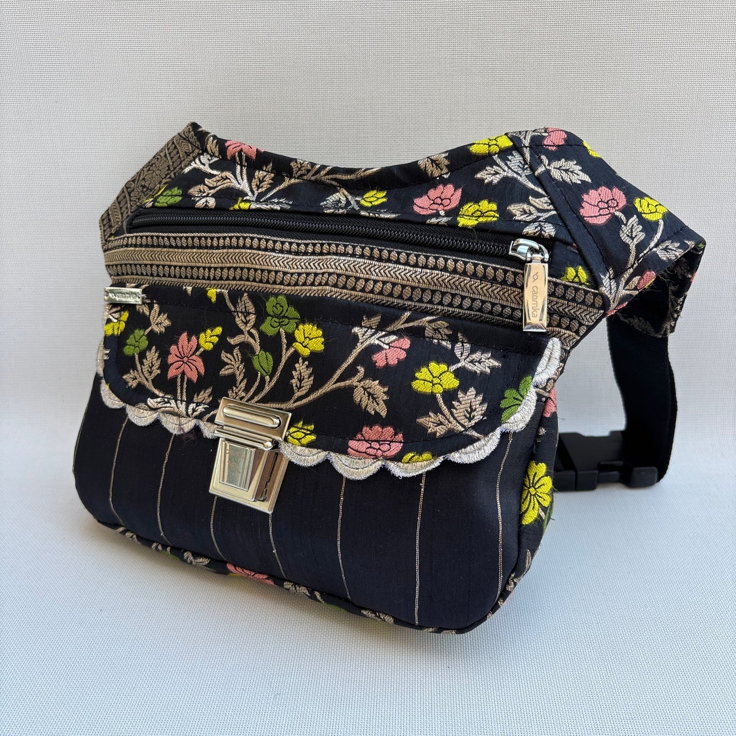 Riñonera "Elegant Luxury India Golden" + Bolsillo trasero · Pieza Única Núm. 19172