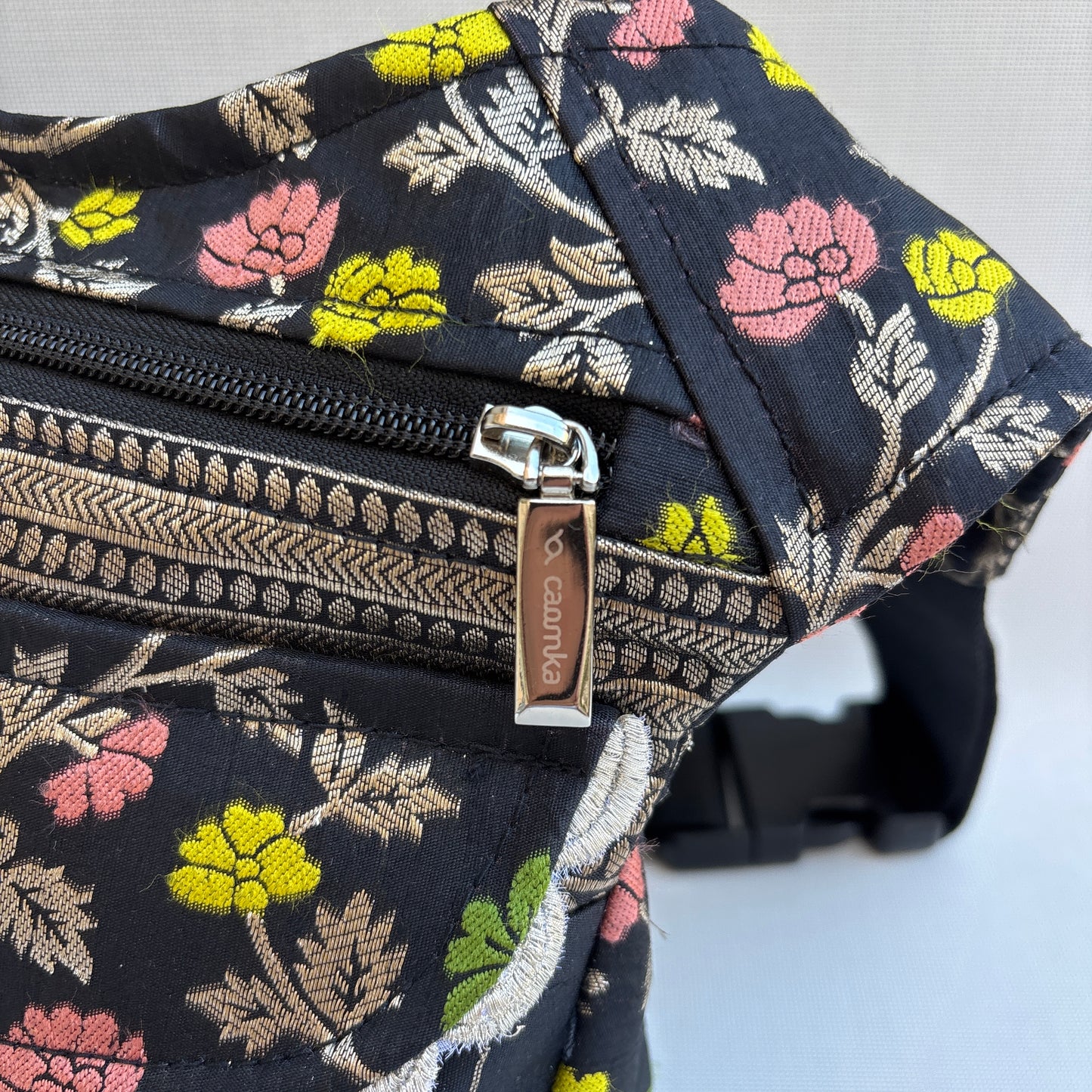 Riñonera "Elegant Luxury India Golden" + Bolsillo trasero · Pieza Única Núm. 19172