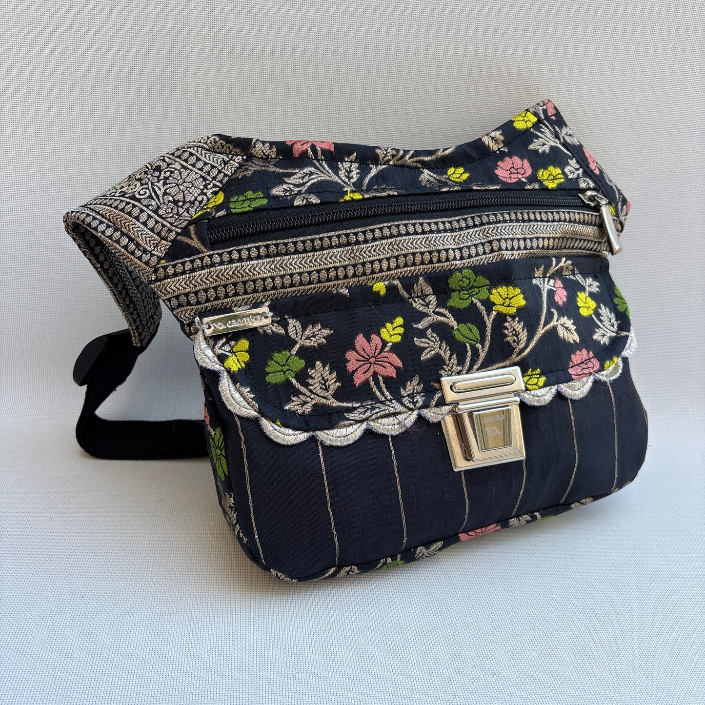 Riñonera "Elegant Luxury India Golden" + Bolsillo trasero · Pieza Única Núm. 19172
