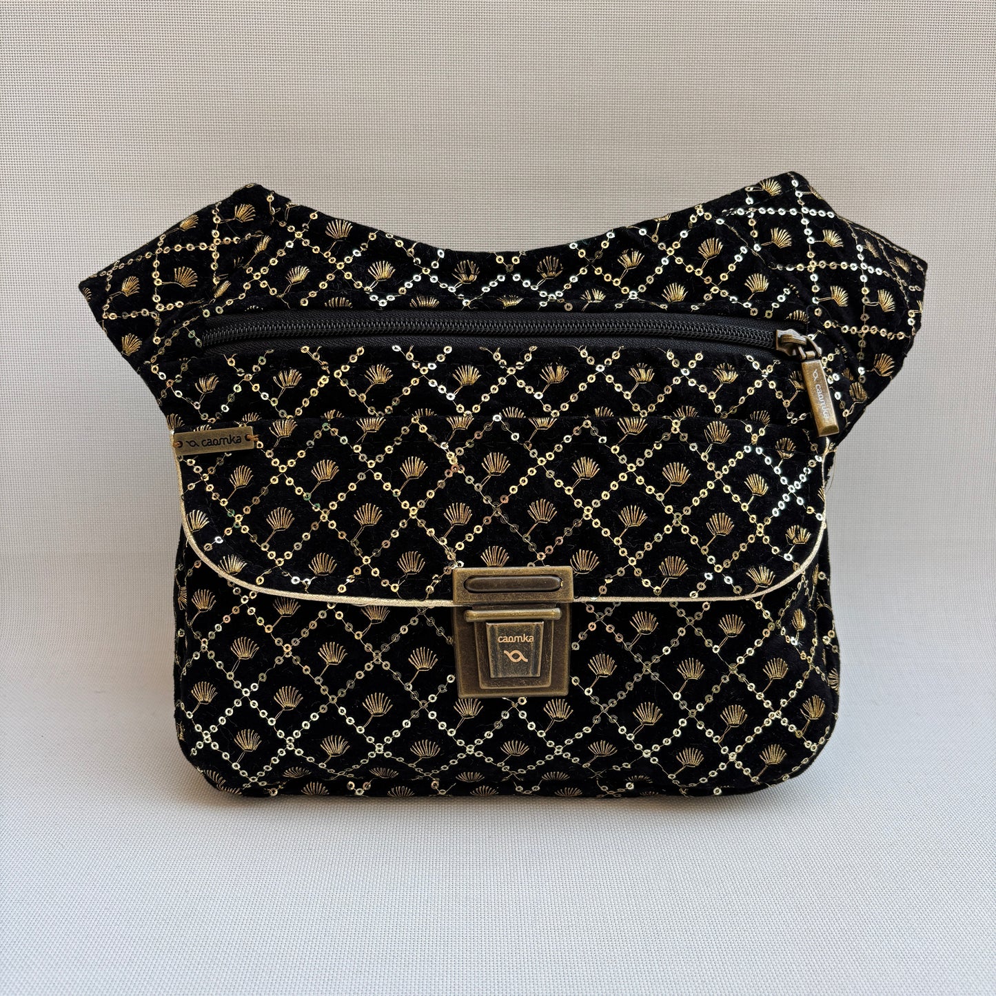 Riñonera "Elegant Luxury India Golden" + Bolsillo trasero · Pieza Única Núm. 18349