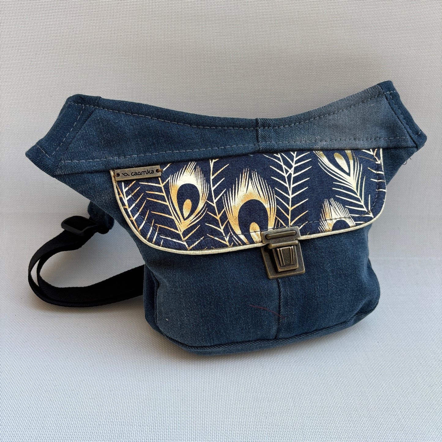 Riñonera Mini "Special Jeans Recycled" + Bolsillo trasero extra · Pieza Única Núm. 18372