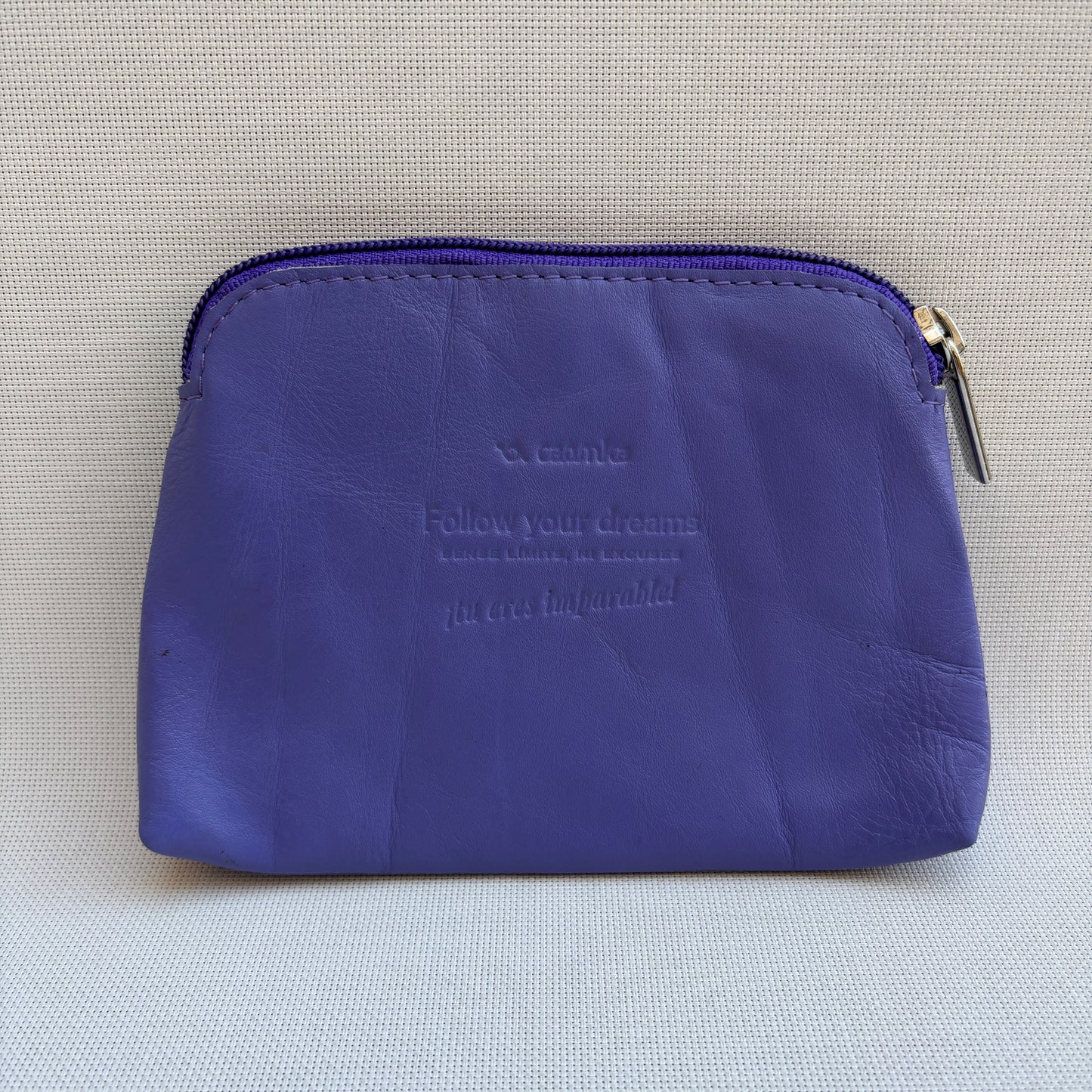 CAOMKA Flat Coin Purse Natürliches BioCuir®-Leder Exklusivstück Nr. 13177