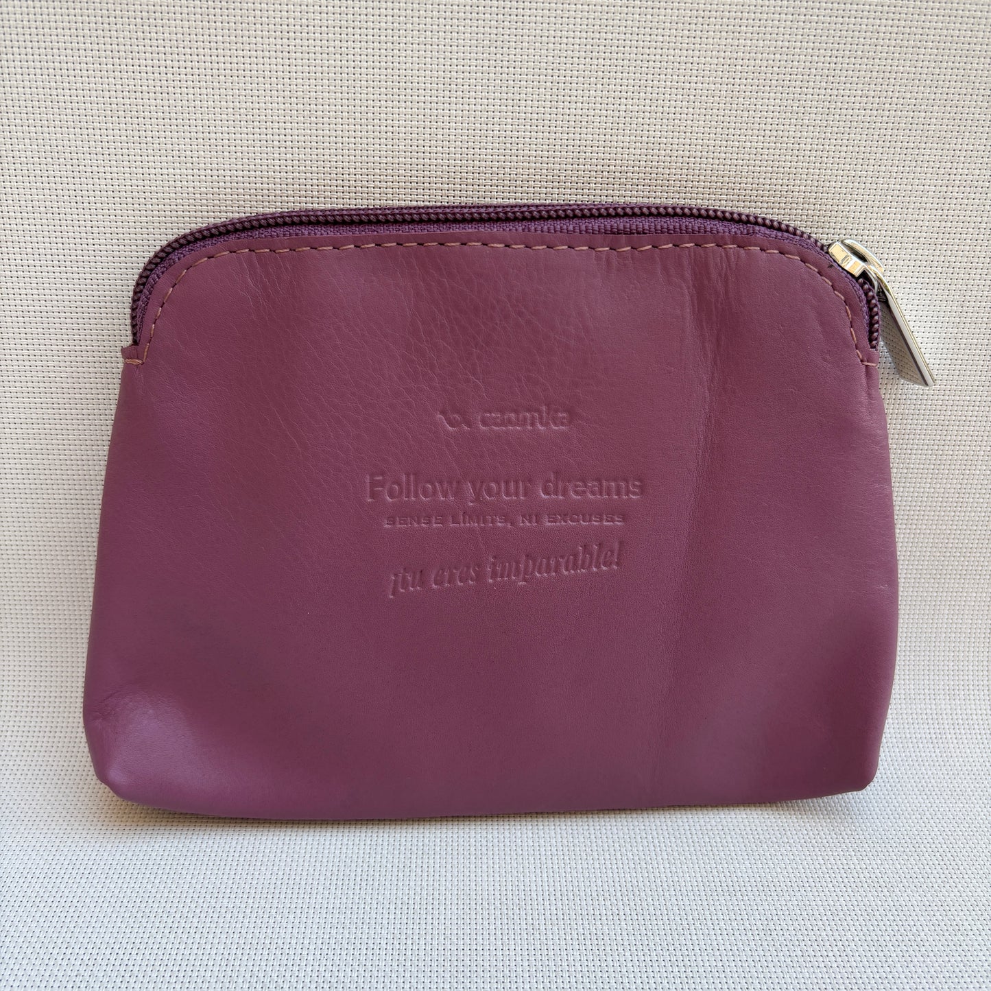 CAOMKA Flat Coin Purse Natürliches BioCuir®-Leder Exklusivstück Nr. 13177