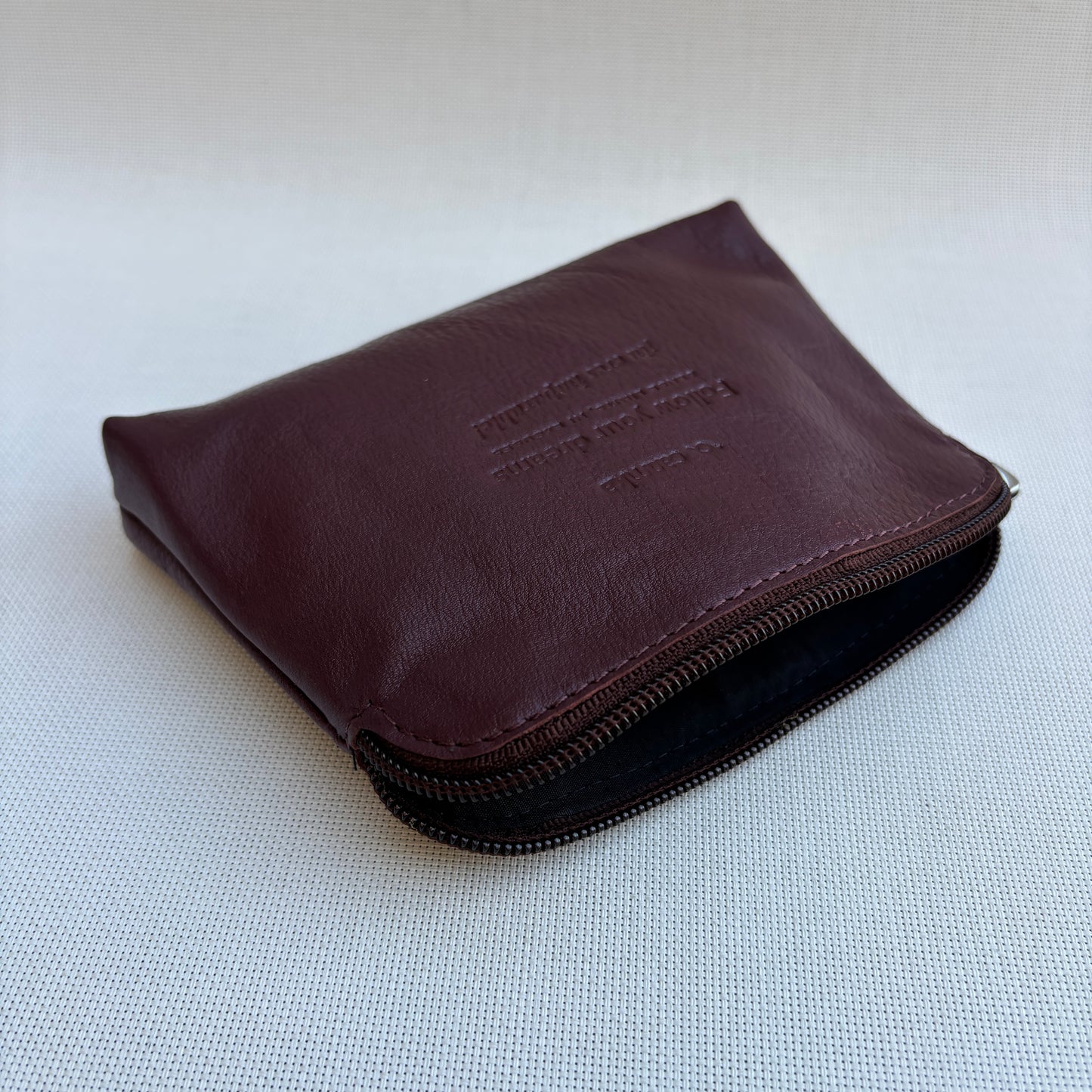 CAOMKA Flat Coin Purse Natürliches BioCuir®-Leder Exklusivstück Nr. 13177