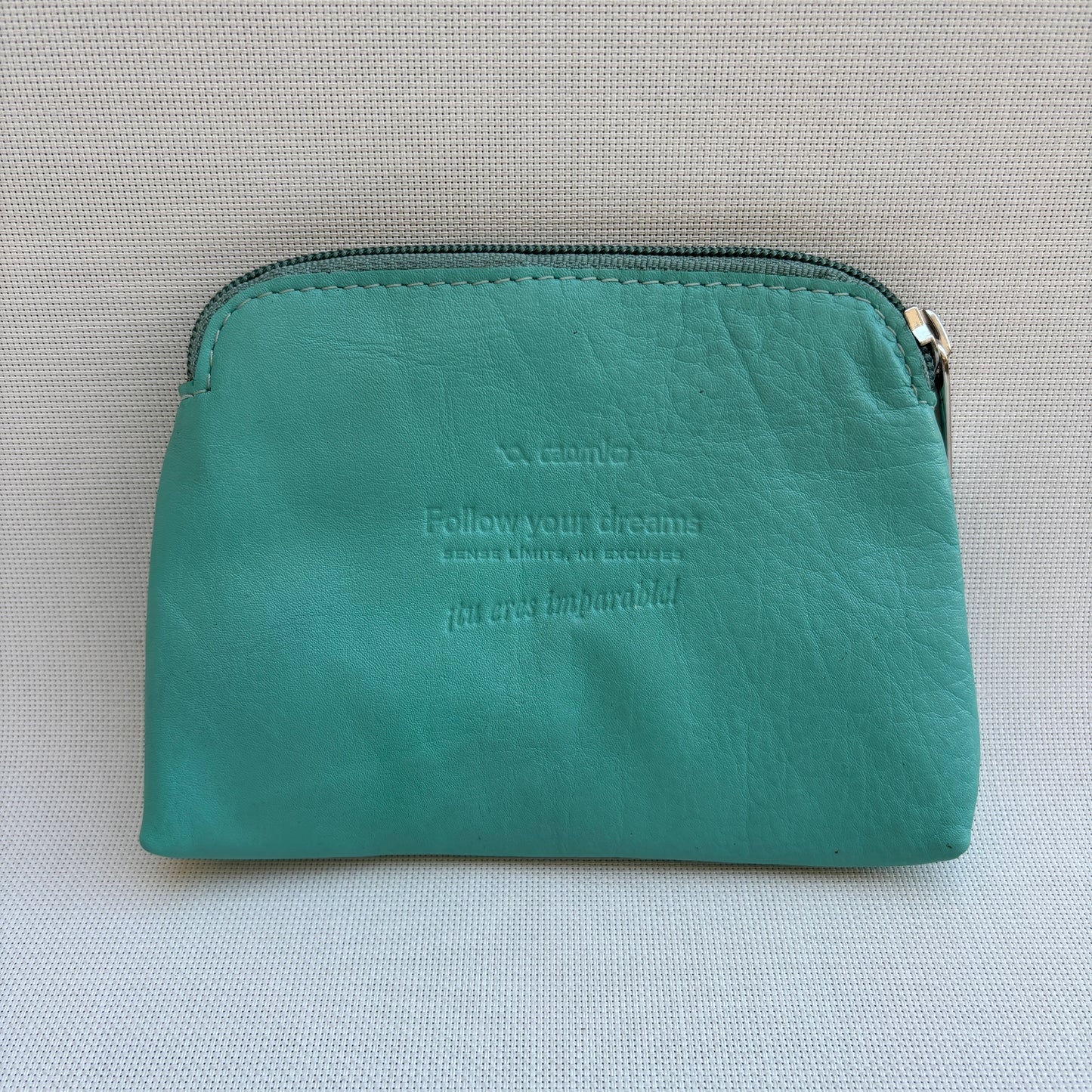 CAOMKA Flat Coin Purse Natürliches BioCuir®-Leder Exklusivstück Nr. 13177