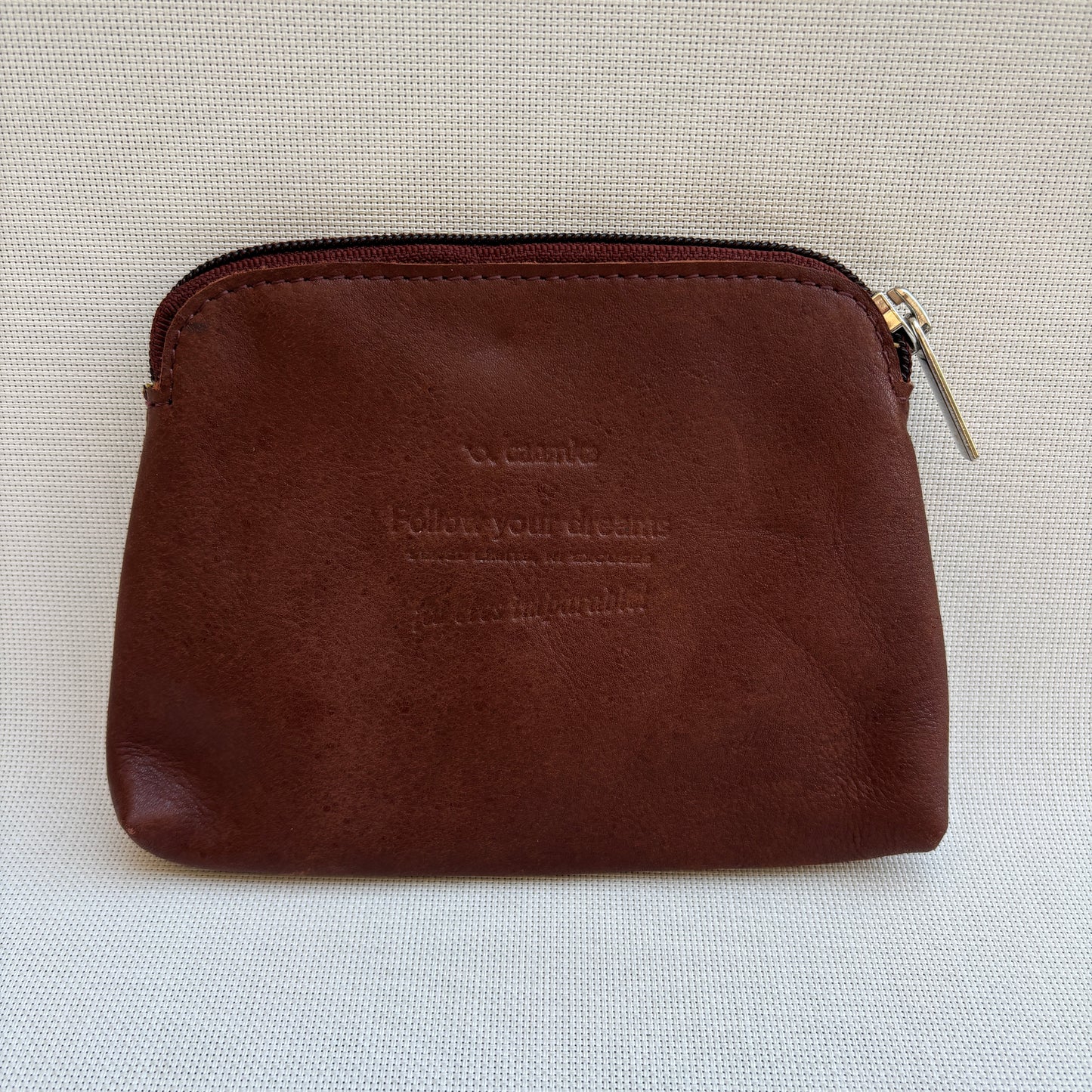CAOMKA Flat Coin Purse Natürliches BioCuir®-Leder Exklusivstück Nr. 13177