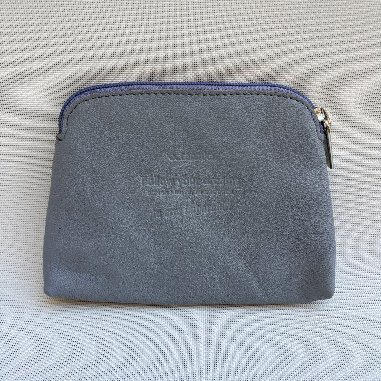 CAOMKA Flat Coin Purse Natürliches BioCuir®-Leder Exklusivstück Nr. 13177