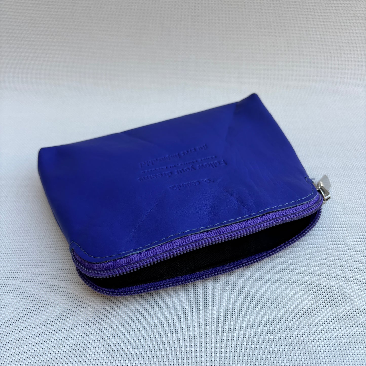 CAOMKA Flat Coin Purse Natürliches BioCuir®-Leder Exklusivstück Nr. 13177