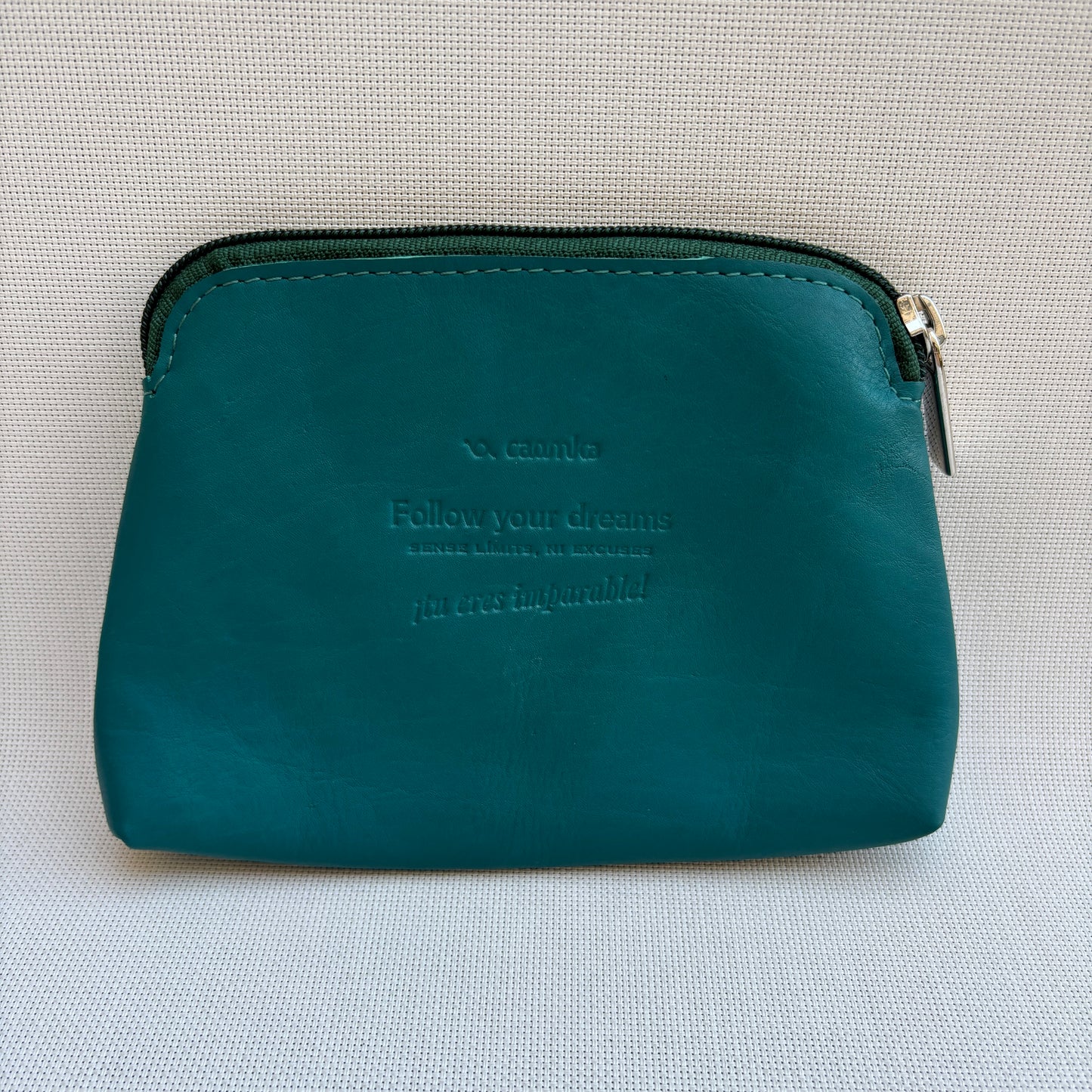CAOMKA Flat Coin Purse Natürliches BioCuir®-Leder Exklusivstück Nr. 13177