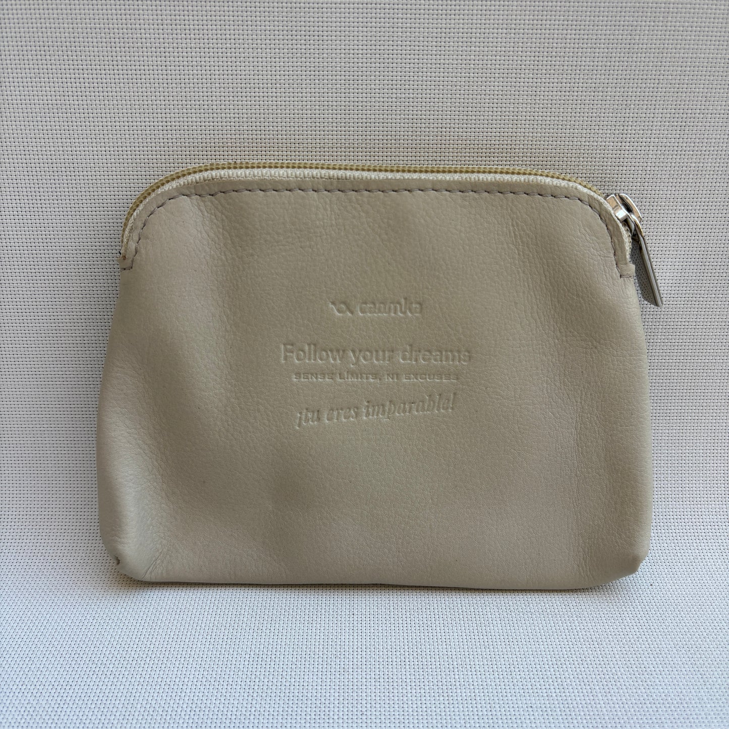 CAOMKA Flat Coin Purse Natürliches BioCuir®-Leder Exklusivstück Nr. 13177