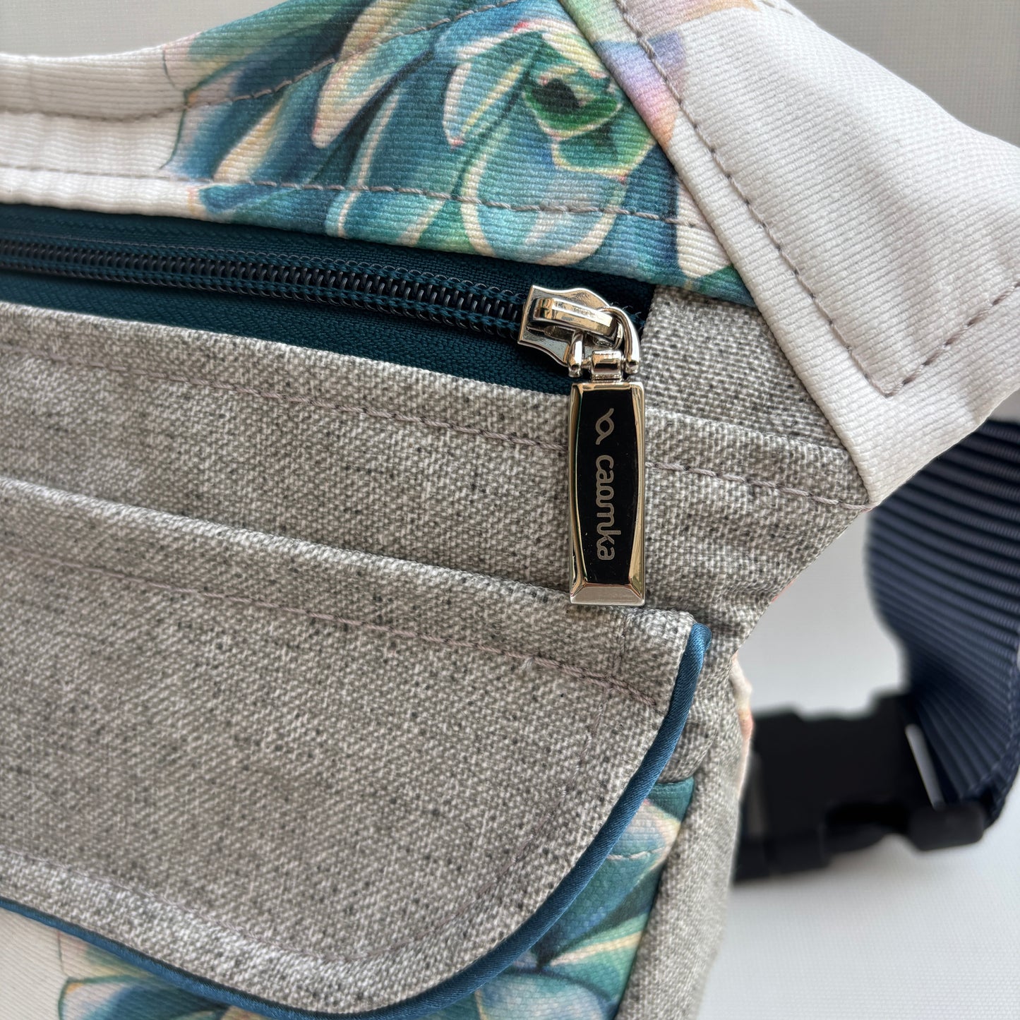 Riñonera "Elegant Summer" + Bolsillo trasero · Impermeable · Pieza Única Núm. 17700