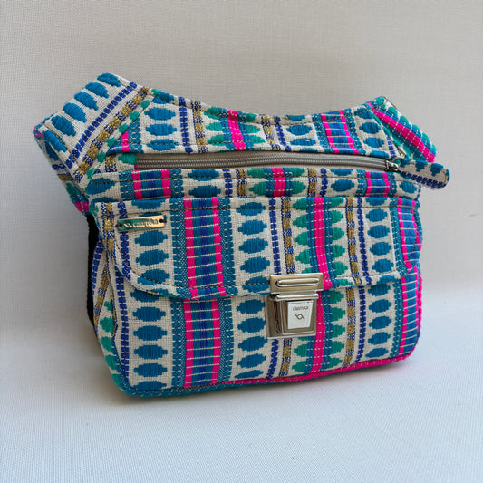 Riñonera "Special Boho Turquoise & Pink" + Bolsillo trasero · Pieza Única Núm. 19340