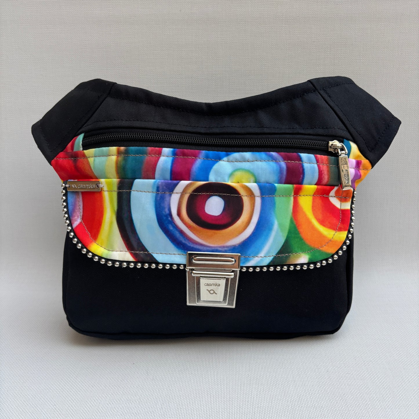 Riñonera Special Black "Cordura" Summer Colors + Bolsillo trasero · Pieza Única Núm. 17798