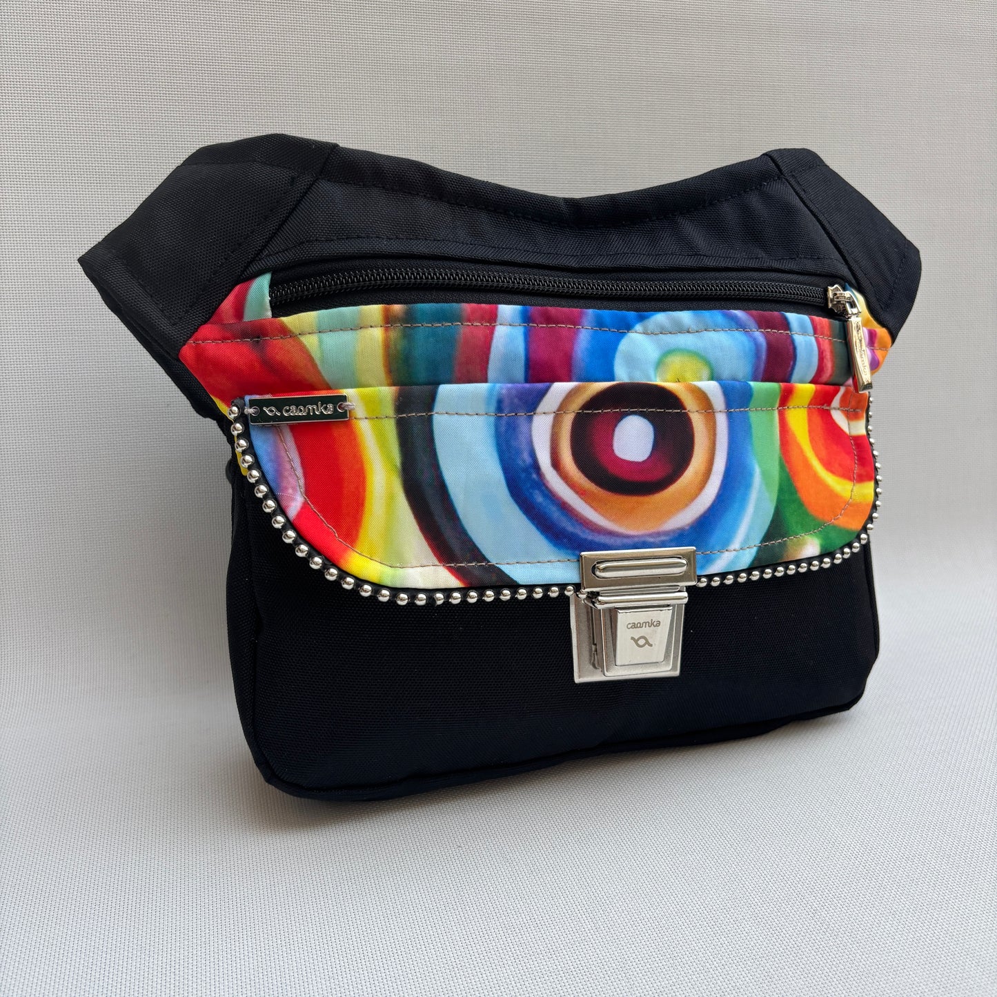 Riñonera Special Black "Cordura" Summer Colors + Bolsillo trasero · Pieza Única Núm. 17798