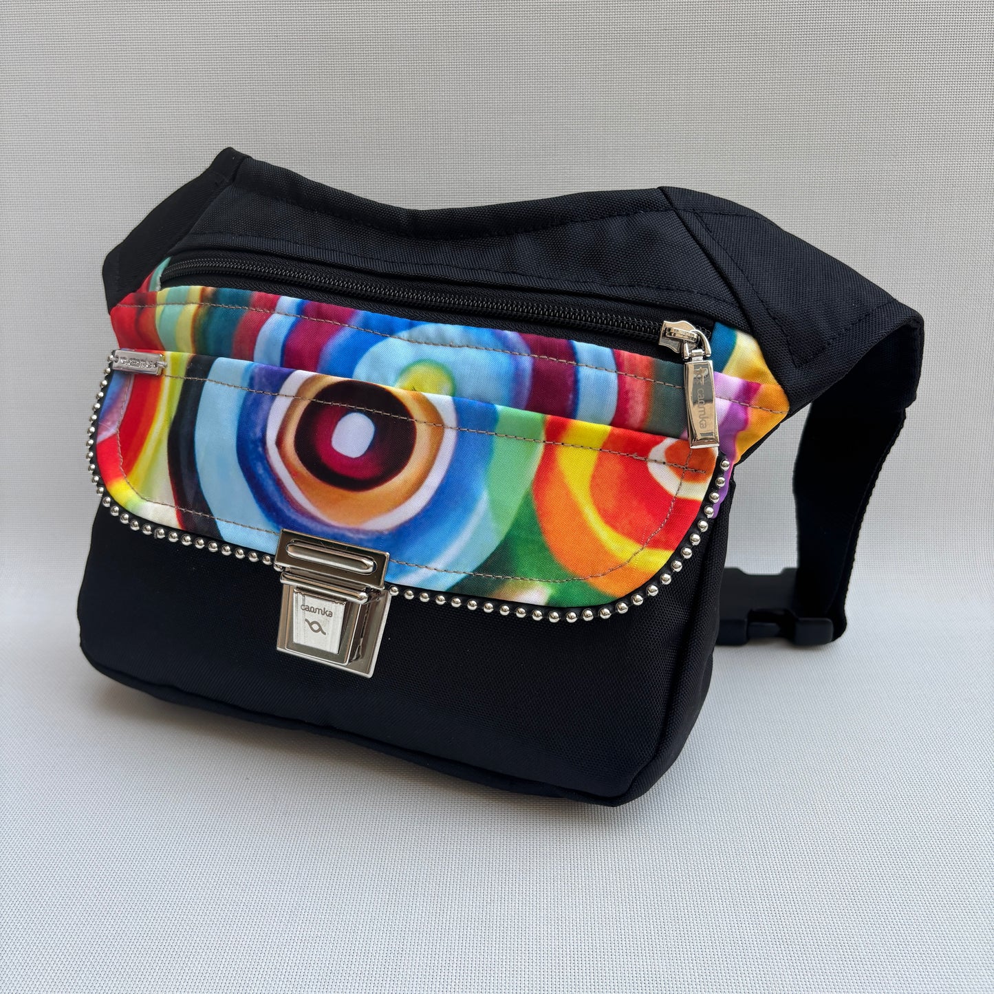 Riñonera Special Black "Cordura" Summer Colors + Bolsillo trasero · Pieza Única Núm. 17798