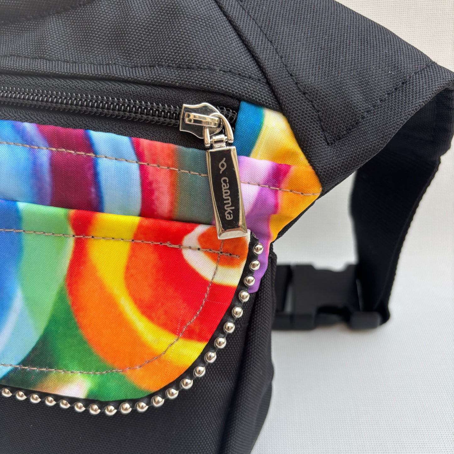 Riñonera Special Black "Cordura" Summer Colors + Bolsillo trasero · Pieza Única Núm. 17798
