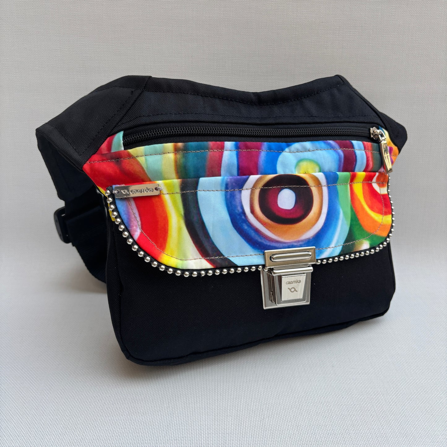 Riñonera Special Black "Cordura" Summer Colors + Bolsillo trasero · Pieza Única Núm. 17798