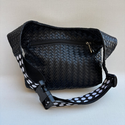 Riñonera "Elegant Black Top" + Bolsillo trasero · Polipiel · Pieza Única Núm. 19393