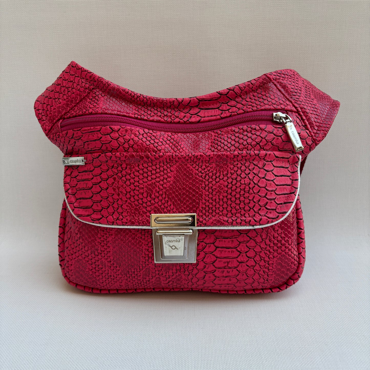 Spezielles Pink Fuchsia Top + Gesäßtasche Einzelstück Nr. 12613