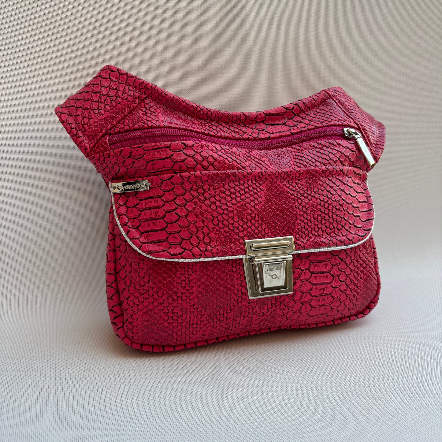 Spezielles Pink Fuchsia Top + Gesäßtasche Einzelstück Nr. 12613