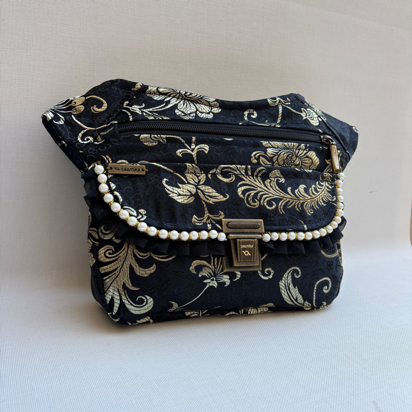 Riñonera "Elegant Luxury India Golden" + Bolsillo trasero · Pieza Única Núm. 19176