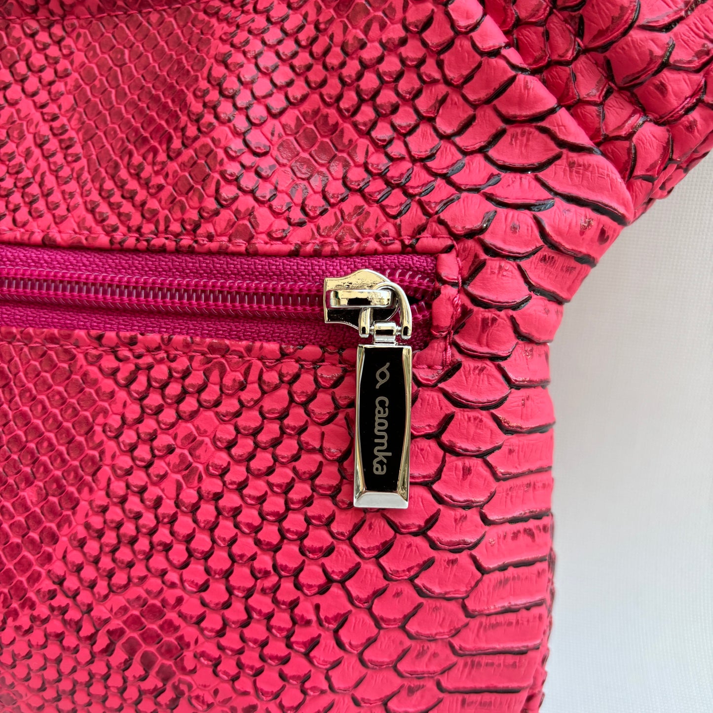 Spezielles Pink Fuchsia Top + Gesäßtasche Einzelstück Nr. 12613