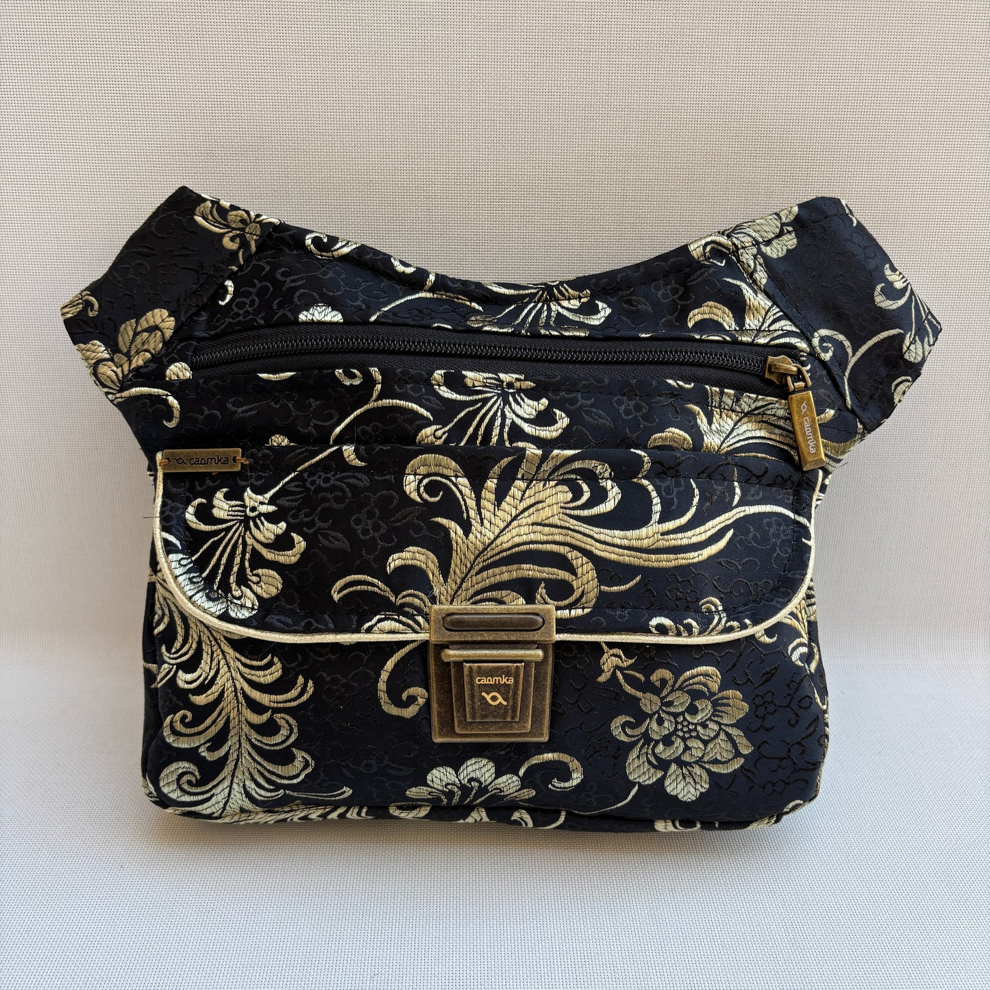 Riñonera "Elegant Luxury India Golden" + Bolsillo trasero · Pieza Única Núm. 19179