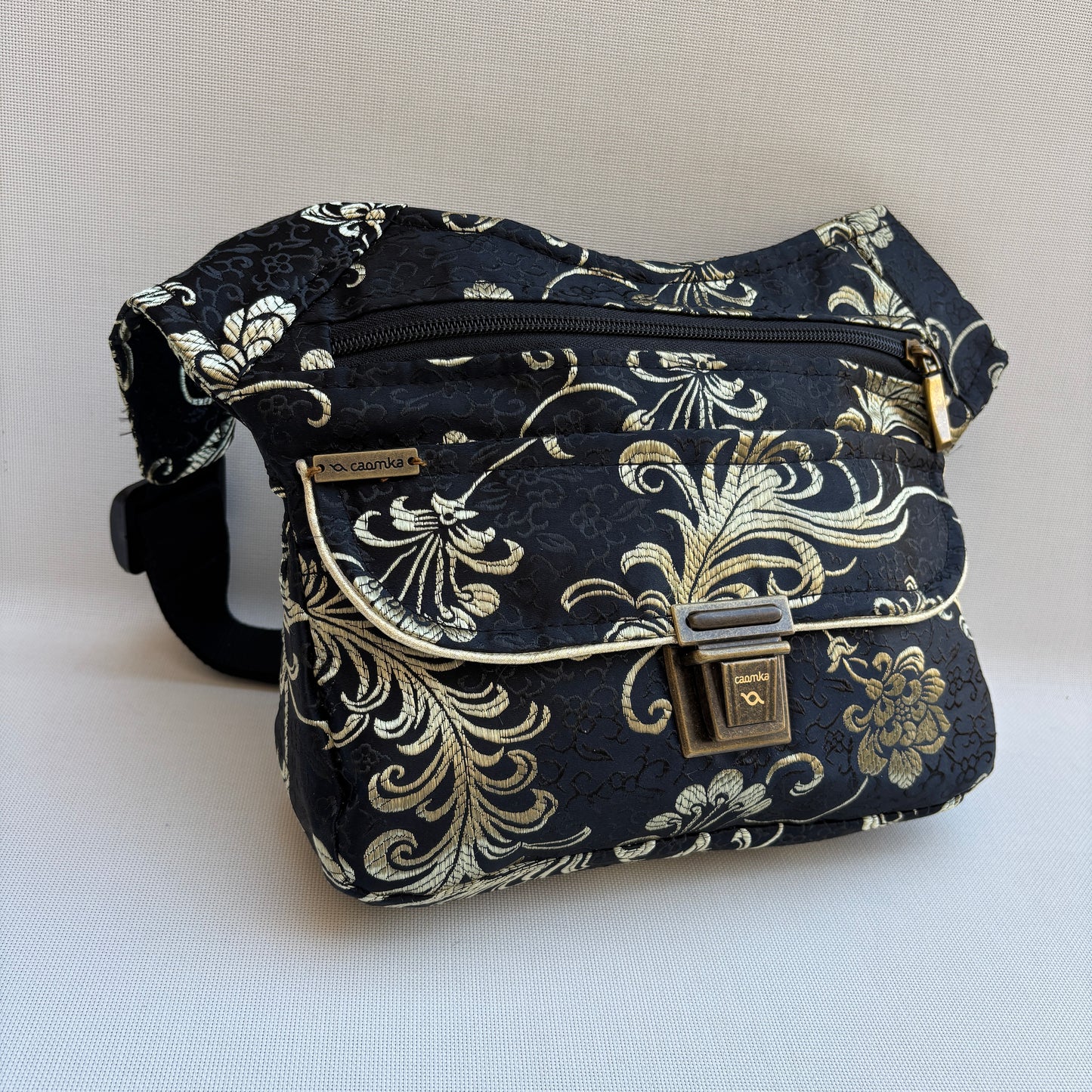 Riñonera "Elegant Luxury India Golden" + Bolsillo trasero · Pieza Única Núm. 19179