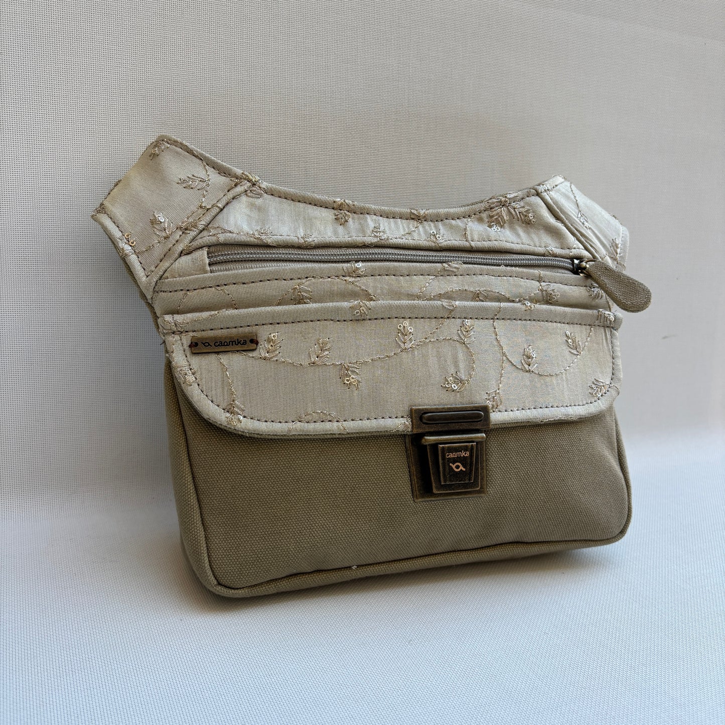 Riñonera "Special Beige & India" + Bolsillo trasero · Pieza Única Núm. 19316