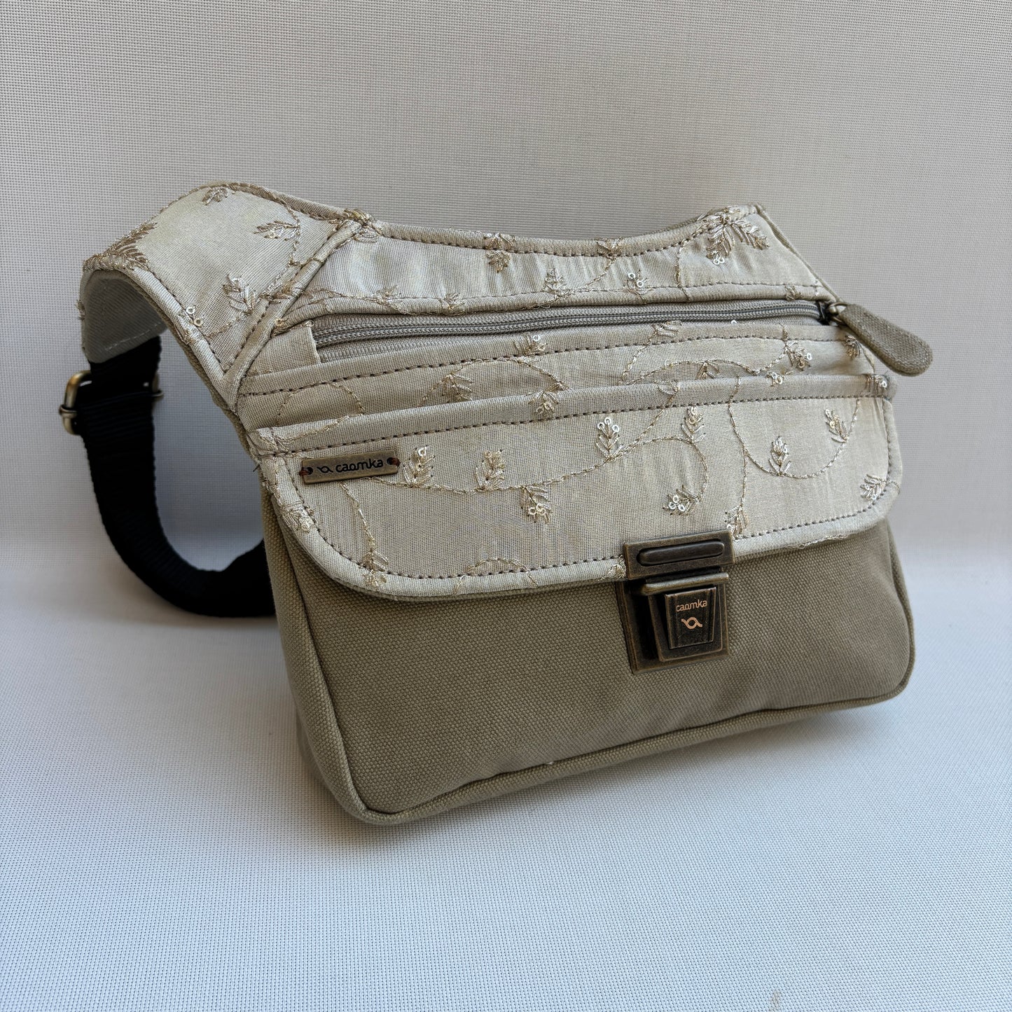 Riñonera "Special Beige & India" + Bolsillo trasero · Pieza Única Núm. 19316