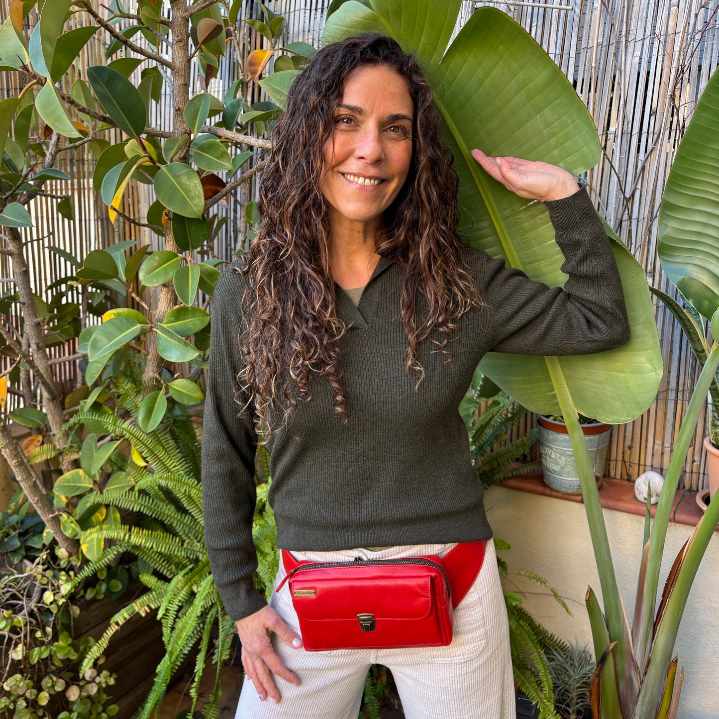 Riñonera Urban Classic · Rojo · Piel · Pieza Exclusiva Núm. 18360