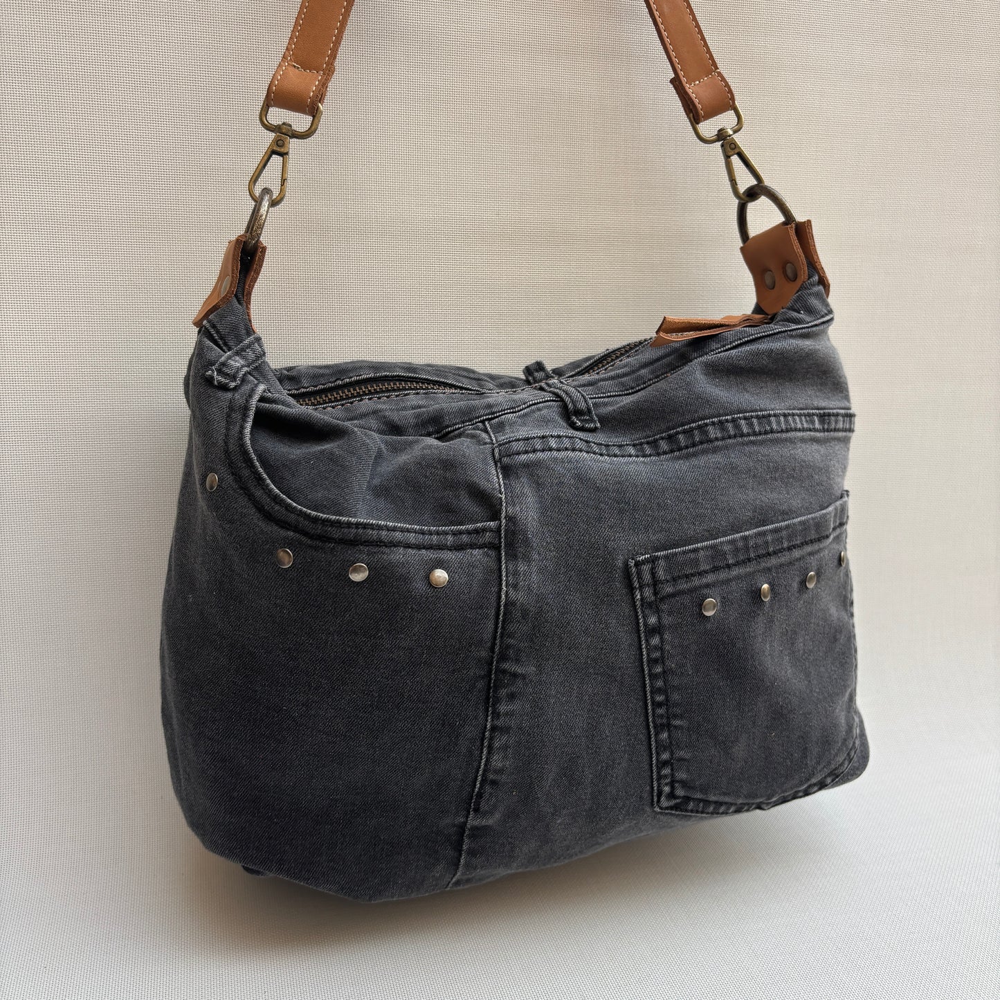 Bolso, bandolera vaquero · Multifunción · ♻️ Jeans Recycled ♻️ · Pieza Única Núm. 17706