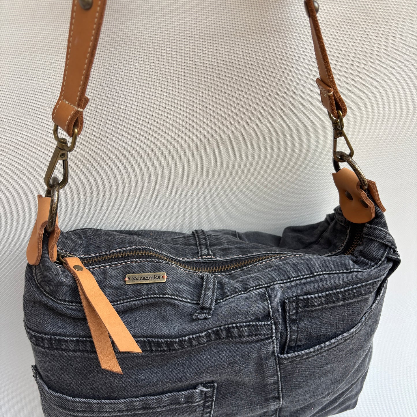 Bolso, bandolera vaquero · Multifunción · ♻️ Jeans Recycled ♻️ · Pieza Única Núm. 17706