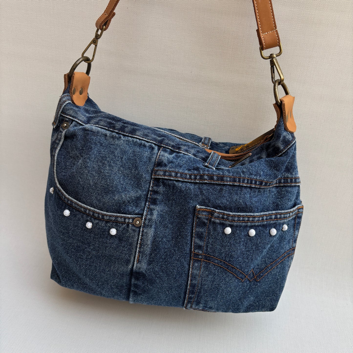 Bolso, bandolera vaquero · Multifunción · ♻️ Jeans Recycled ♻️ · Pieza Única Núm. 17708