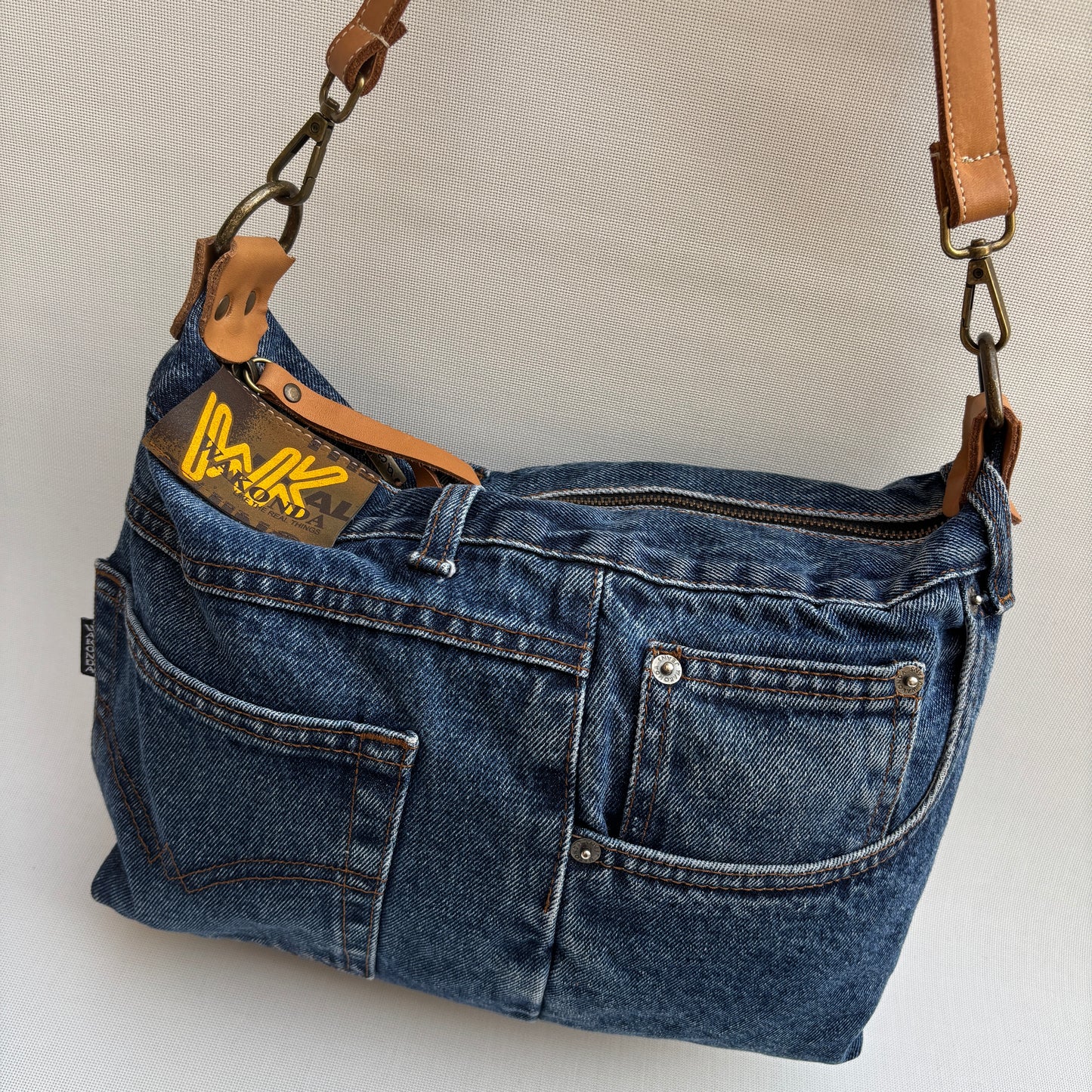 Bolso, bandolera vaquero · Multifunción · ♻️ Jeans Recycled ♻️ · Pieza Única Núm. 17708