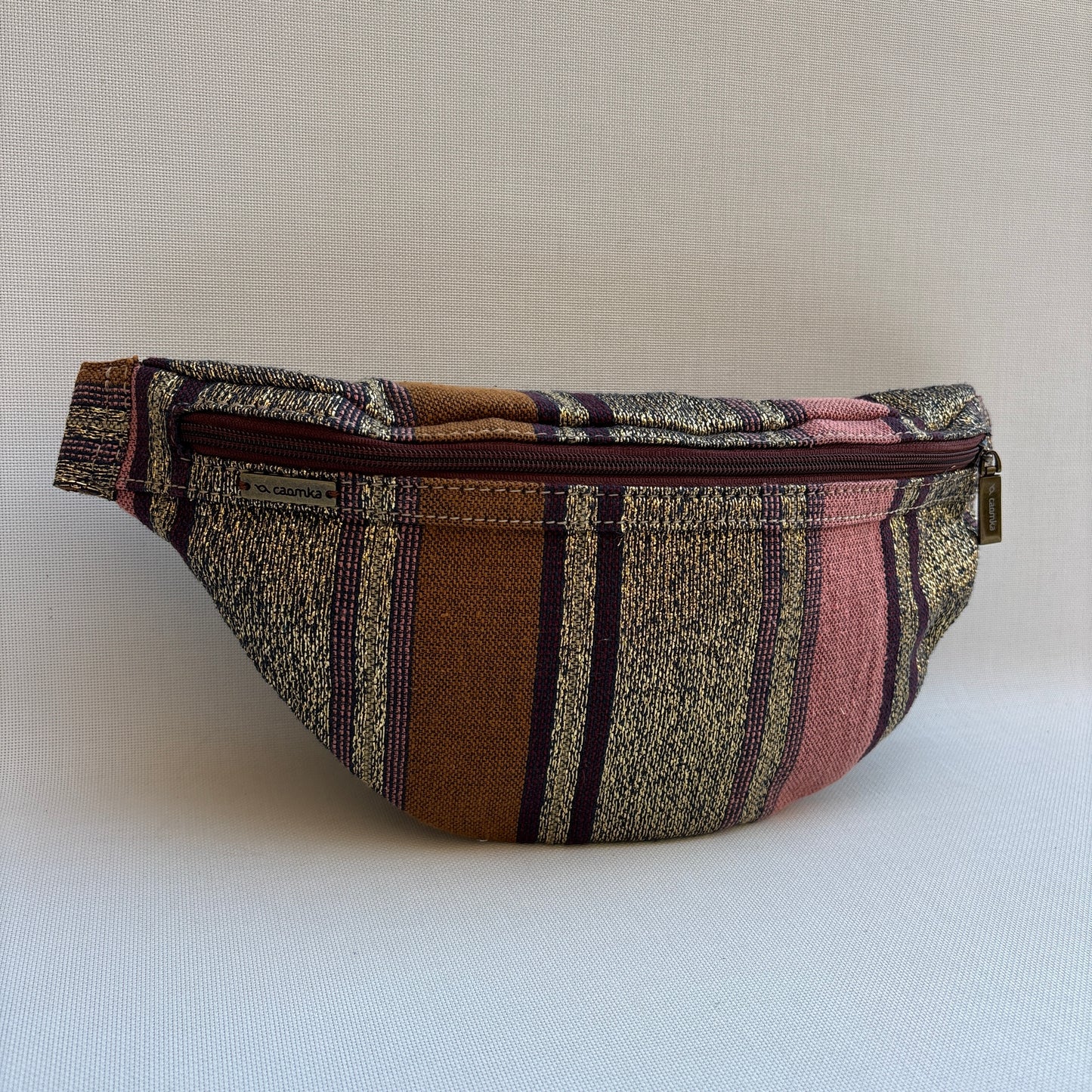 Riñonera - Bandolera Retrochic Mónica “Golden Stripes” · Pieza Única Núm. 19153