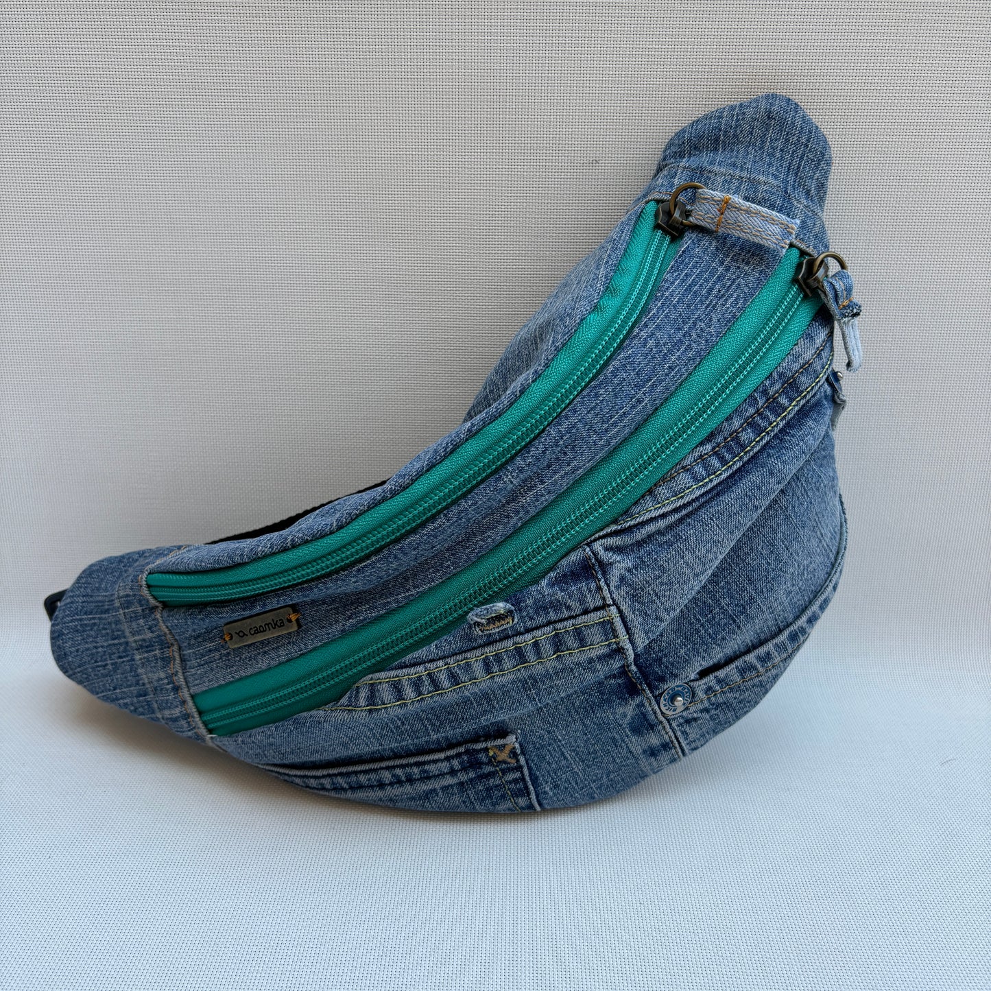 Maxi Retro Chic ♻️ Jeans Recycled ♻️ · Limited Edition · Unique Piece No. 12776